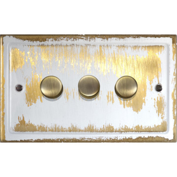 trimline dover bronze led dimmer (3 gang) front fc0825