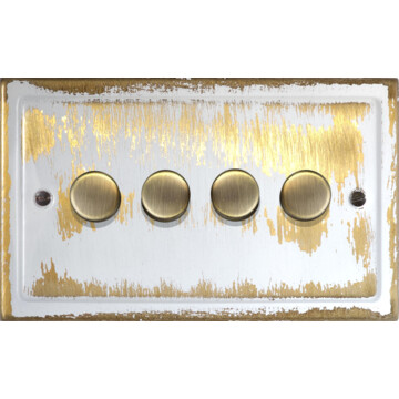 trimline dover bronze led dimmer (4 gang) front fc0825