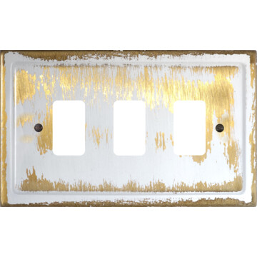 trimline dover bronze grid plate (3 gang) front fc0825