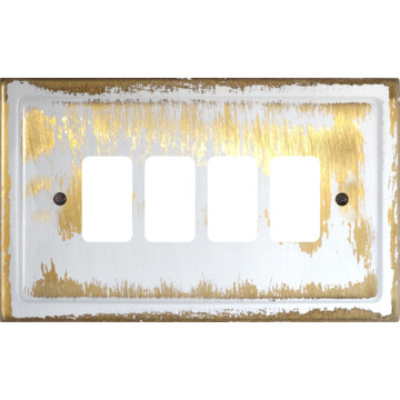 trimline dover bronze grid plate (4 gang) front fc0825