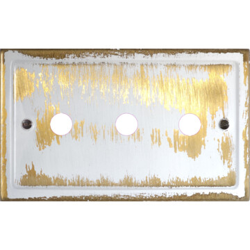 trimline dover bronze toggle grid plate (3 gang) front fc0825