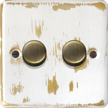 contour dover bronze led dimmer (2 gang) front fc0825