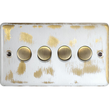 contour dover bronze led dimmer (4 gang) front fc0825