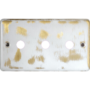 contour dover bronze toggle grid plate (3 gang) front fc0825