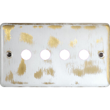 contour dover bronze toggle grid plate (4 gang) front fc0825