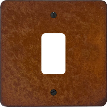 flat rust grid plate (1 gang) front fc0825