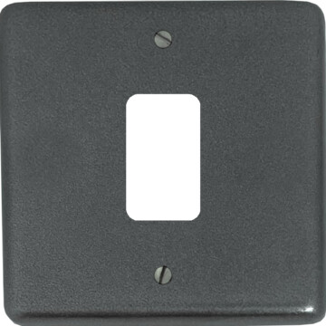 contour pewter grid plate (1 gang) front fc0825