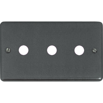 contour pewter toggle grid plate (3 gang) front fc0825