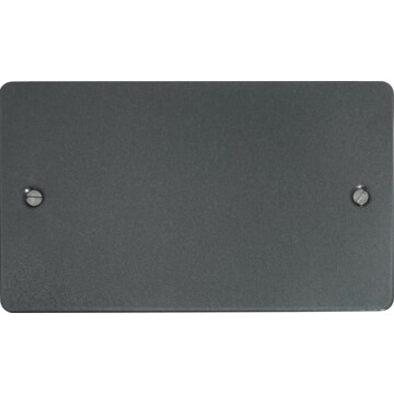 flat pewter double blank plate front fc0825