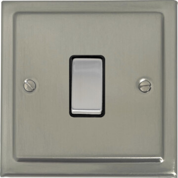 Satin Nickel Intermediate Switch (Metal Switch/Black Insert)
