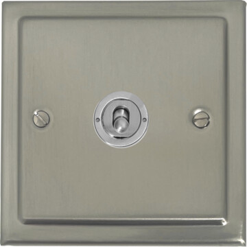 satin nickel intermediate toggle switch front fc0825