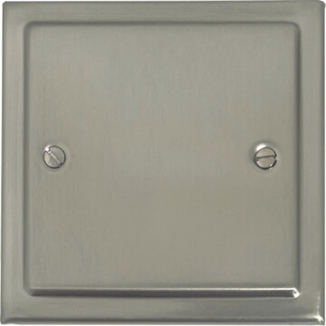 satin nickel blank plate (1 gang) front fc0825