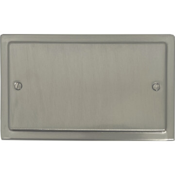 satin nickel blank plate (2 gang) front fc0825