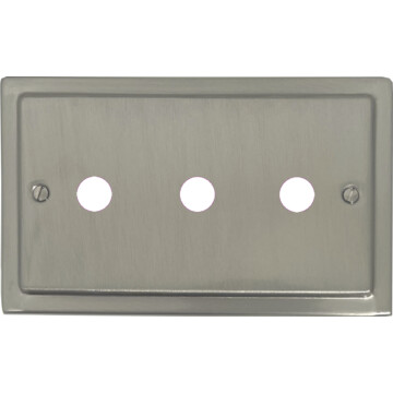 satin nickel toggle grid plate (3 gang) front fc0825