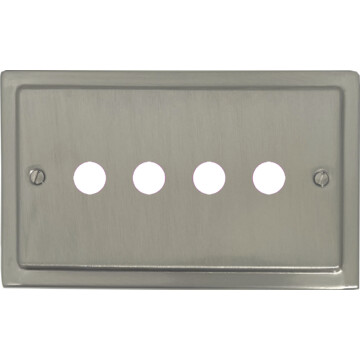 satin nickel toggle grid plate (4 gang) front fc0825