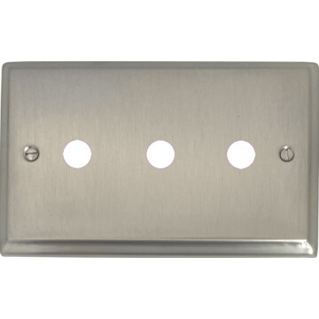deco satin nickel toggle grid plate (3 gang) front fc0825