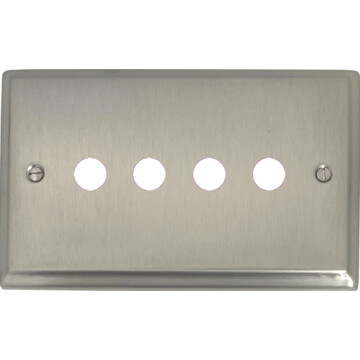 deco satin nickel toggle grid plate (4 gang) front fc0825