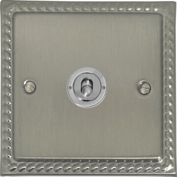 georgian satin nickel intermediate toggle switch (1 gang) front fc0825