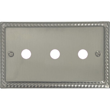 georgian satin nickel toggle grid plate (3 gang) front fc0825