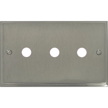 victorian satin nickel toggle grid plate (3 gang) front fc0825
