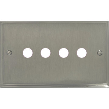 victorian satin nickel toggle grid plate (4 gang) front fc0825