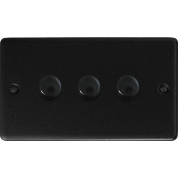 contour graphite led dimmer (3 gang) front fc0825