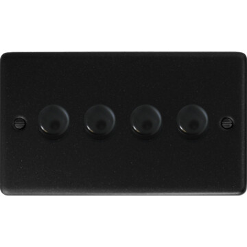 contour graphite led dimmer (4 gang) front fc0825