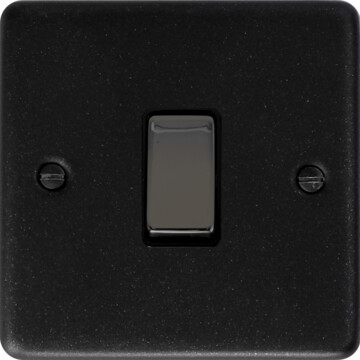 contour graphite intermediate light switch (1 gang/black nickel switch) front fc0825