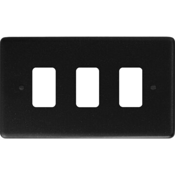 contour graphite grid plate (3 gang) front fc0825
