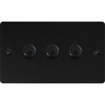 flat graphite led dimmer (3 gang) front fc0825