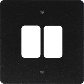 flat graphite grid plate (2 gang) front fc0825