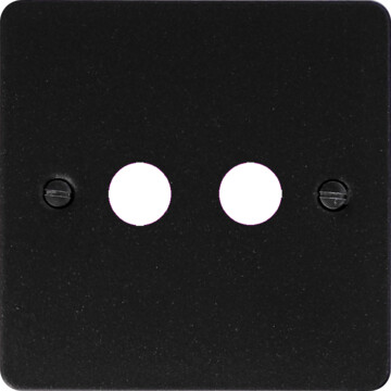 flat graphite toggle grid plate (2 gang) front fc0825
