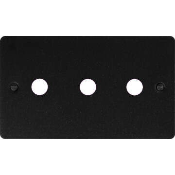 flat graphite toggle grid plate (3 gang) front fc0825
