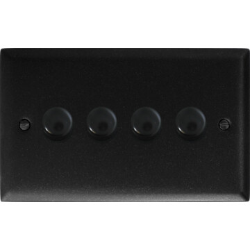 spectrum graphite led dimmer (4 gang) front fc0825