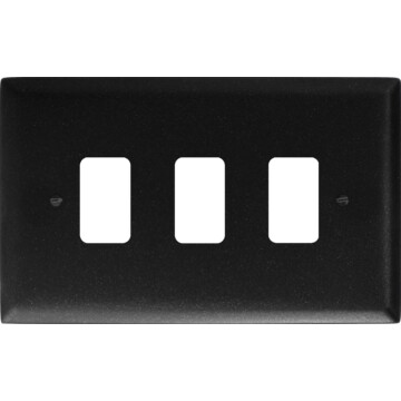 spectrum graphite grid plate (3 gang) front fc0825