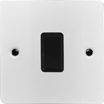 flat white intermediate switch (black switch) front fc0825