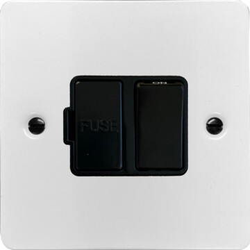 flat white switched fused spur (no neon/black switch) front fc0825