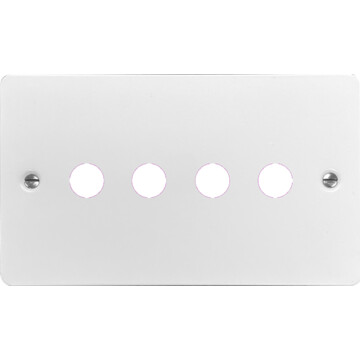 flat white toggle grid plate (4 gang) front fc0825