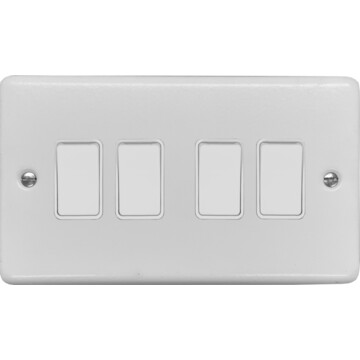 contour white light switch (4 gang/white switch) front fc0825