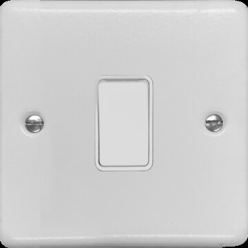 Contour White Intermediate Switch (1 Gang/White Switch)