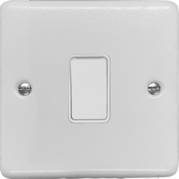 contour white intermediate switch (1 gang/white switch) front fc0825