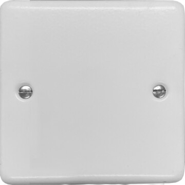 contour white single blank plate front fc0825