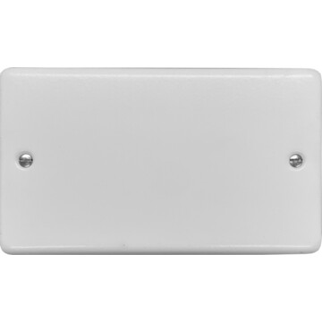contour white double blank plate front fc0825