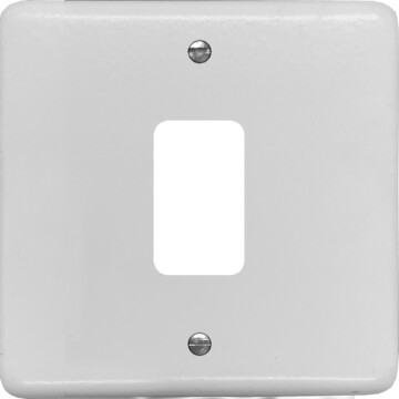 contour white grid plate (1 gang) front fc0825