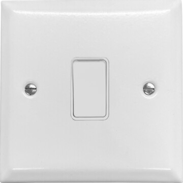 spectrum white light switch (1 gang/white switch) front fc0825