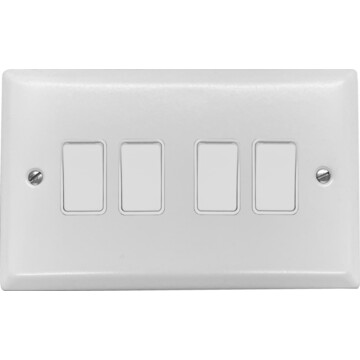 spectrum white light switch (4 gang/white switches) front fc0825