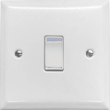 spectrum white light switch (1 gang/polished chrome switch) front fc0825