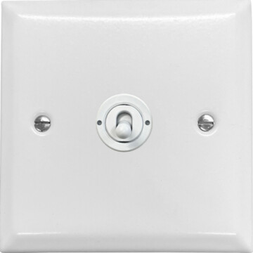 spectrum white toggle switch (1 gang/white switch) front fc0825