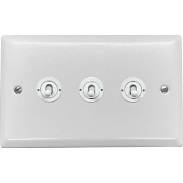 spectrum white toggle switch (3 gang/white switches) front fc0825