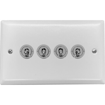 spectrum white toggle switch (4 gang/polished chrome switches) front fc0825